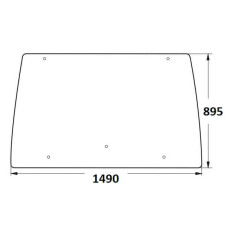 Скло кабіни заднє(1491х895) МТЗ-1523,2022,3022,3522.5 (вир-во Білорусь)