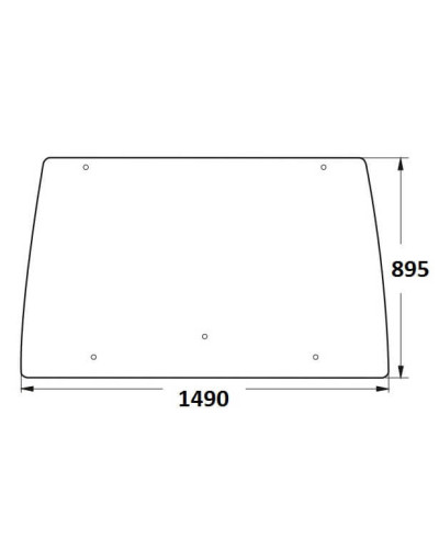 Скло кабіни заднє(1491х895) МТЗ-1523,2022,3022,3522.5 (вир-во Білорусь)