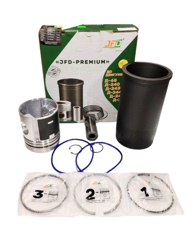 ПоршнекомплектД-260(група М)(гільза+поршень+кільця+палецьD38)ЕВРО2(JFD-PREMIUM)
