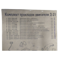 Комплект прокладок двигуна Д-21(повний)