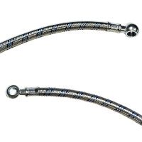 Трубка паливна зі штуцером  450 мм в металевому оплетенні о