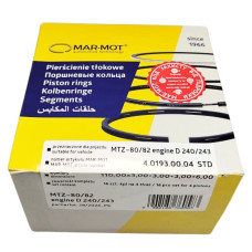 Кільца поршневі(моторокомплект)(4канавки) MAR-MOT(вир-во Польща)