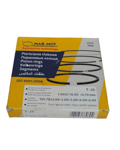 Кільця поршневі Т-25  4 канавки 105 мм Польща  MAR-MOT (к-кт)