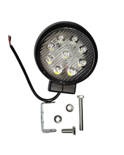 Фара рабочая круглая светодиодная (широкий луч) 27W AGH