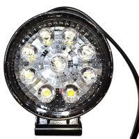 Фара робоча 27W/30⁰(9х3W)3000 lm(вузький промінь)круглий корпус(вир-во Руслан-Комплект)