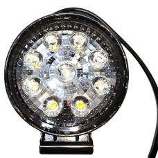 Фара робоча 27W/30⁰(9х3W)3000 lm(вузький промінь)круглий корпус(вир-во Руслан-Комплект)