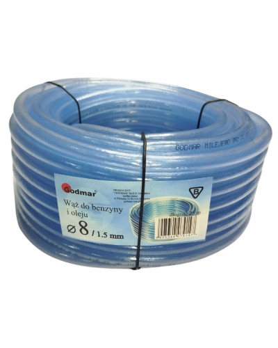 Шланг бензиновий прозорий 8мм (бухта 25м) (1,5мм 6)  Godmar