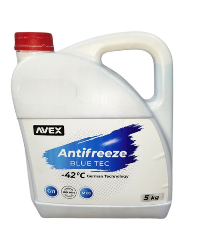 Антифриз AVEX Blue TEC MEG -42 °G11 5кг(синій)(моноетиленгликоль Іспанія)