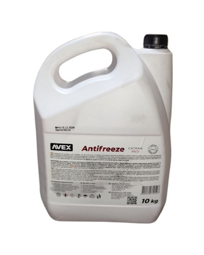 Антифриз AVEX Catran Red MEG -42 °G12+ 10кг(червоний)(моноетиленгликоль Іспанія)