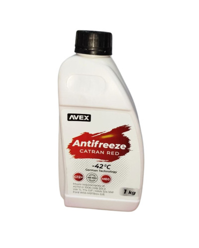 Антифриз AVEX Catran Red MEG -42 °G12+ 1кг(червоний)(моноетиленгликоль Іспанія)