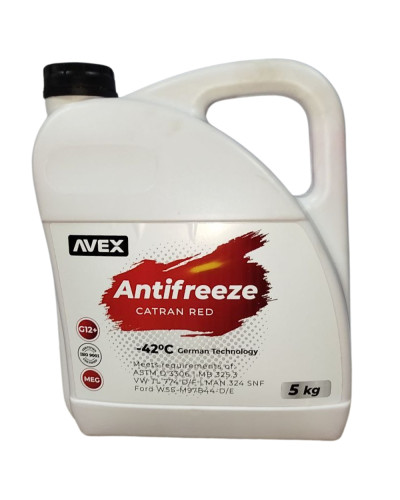 Антифриз AVEX Catran Red MEG -42 °G12+ 5кг(червоний)(моноетиленгликоль Іспанія)