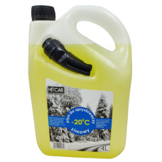 Омивач скла зимовий -20С HITCAR 4л (жовтий) з лійкою