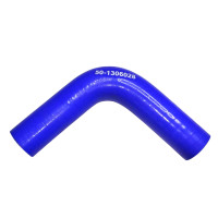 Патрубок термостата МТЗ (силікон - синій)