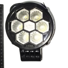 Фара робоча LED 30W/60⁰ (6x5W) 2500 lm (широкий промінь) круглий корпус(вир-во Руслан-Комплект)
