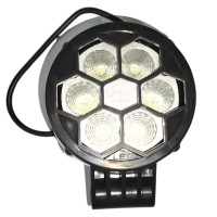 Фара робоча LED 30W/60⁰ (6x5W) 2500 lm (широкий промінь) круглий корпус(вир-во Руслан-Комплект)
