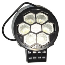 Фара робоча LED 30W/60⁰ (6x5W) 2500 lm (широкий промінь) круглий корпус(вир-во Руслан-Комплект)
