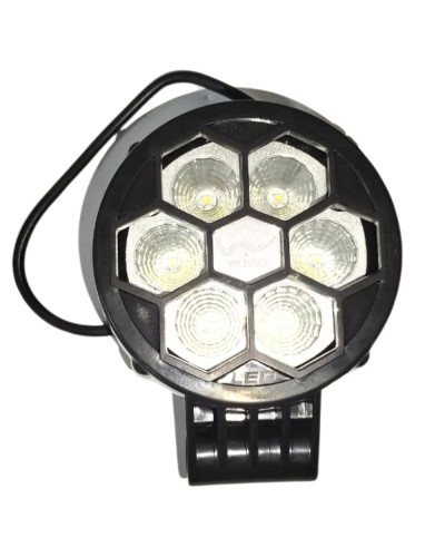 Фара робоча LED 30W/60⁰ (6x5W) 2500 lm (широкий промінь) круглий корпус(вир-во Руслан-Комплект)
