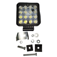 Фара робоча 48W/30⁰(16х3W) 5000 lm(вузький промінь) квадратний корпус(вир-во Руслан-Комплект)