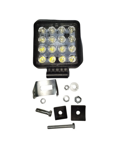 Фара робоча 48W/30⁰(16х3W) 5000 lm(вузький промінь) квадратний корпус(вир-во Руслан-Комплект)