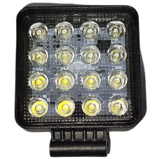 Фара робоча 48W/30⁰(16х3W) 5000 lm(вузький промінь) квадратний корпус(вир-во Руслан-Комплект)