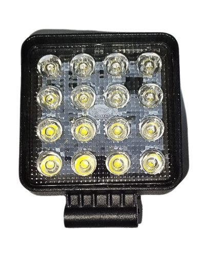 Фара робоча 48W/30⁰(16х3W) 5000 lm(вузький промінь) квадратний корпус(вир-во Руслан-Комплект)