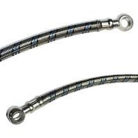 Трубка зі штуцером  500 мм в металевому оплетенні